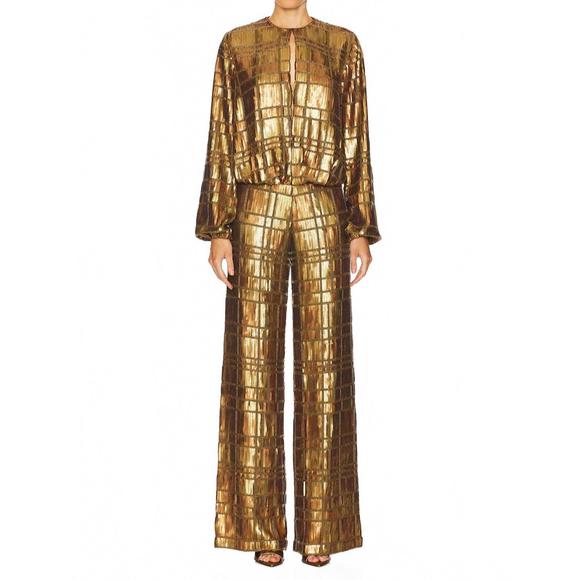 NEW ALEXIS reis long sleeve top in bronze - Picture 3 of 4